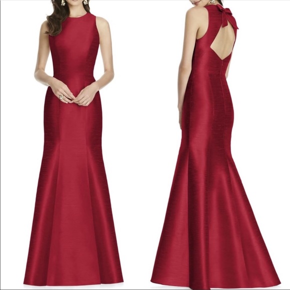 ALFRED SUNG Dresses & Skirts - Alfred Sung D734 Dupioni Trumpet Gown Red NWOT